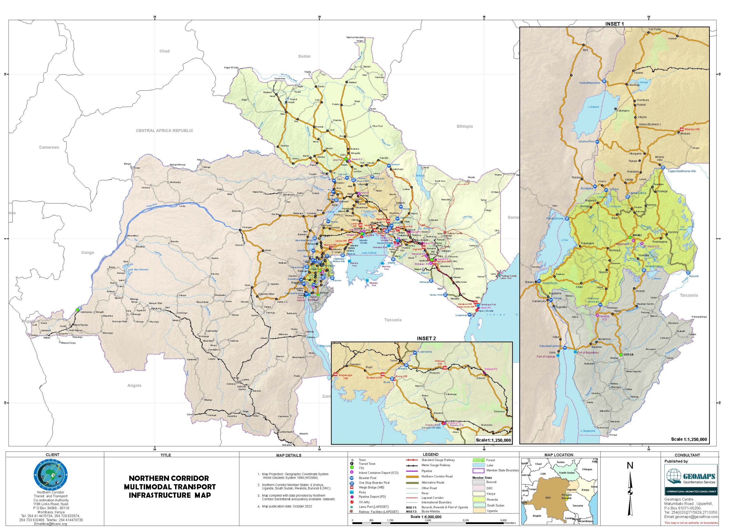 Northern Corridor Multimodal Transport Infrastructure Map